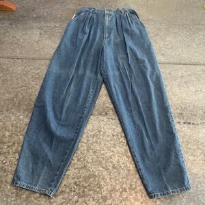 NWT Vintage Cherokee Pleated High Rise Mom Denim Jeans Womens 16W USA Paperbag